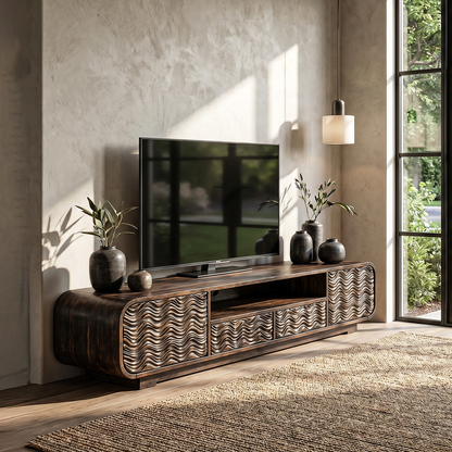 Modern Entertainment Center Organic Architectural Form For Living Room