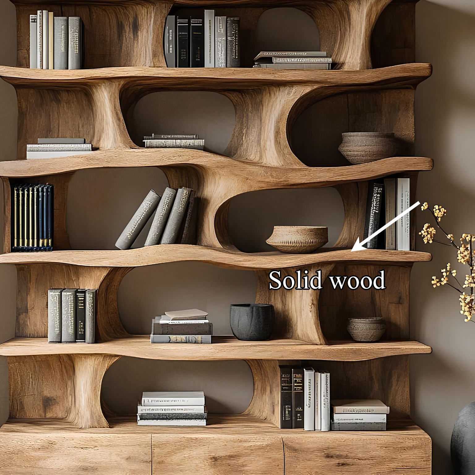 Modern Bookshelf Wall Storage Living Room