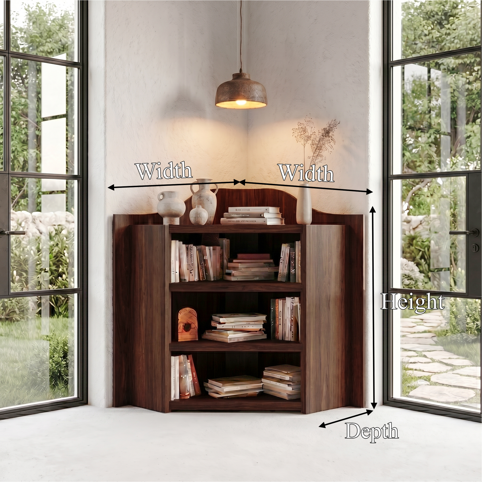 Natural Wooden Bookshelf With Open Shelves And Simple Storage Design For Living Room And Bedroom