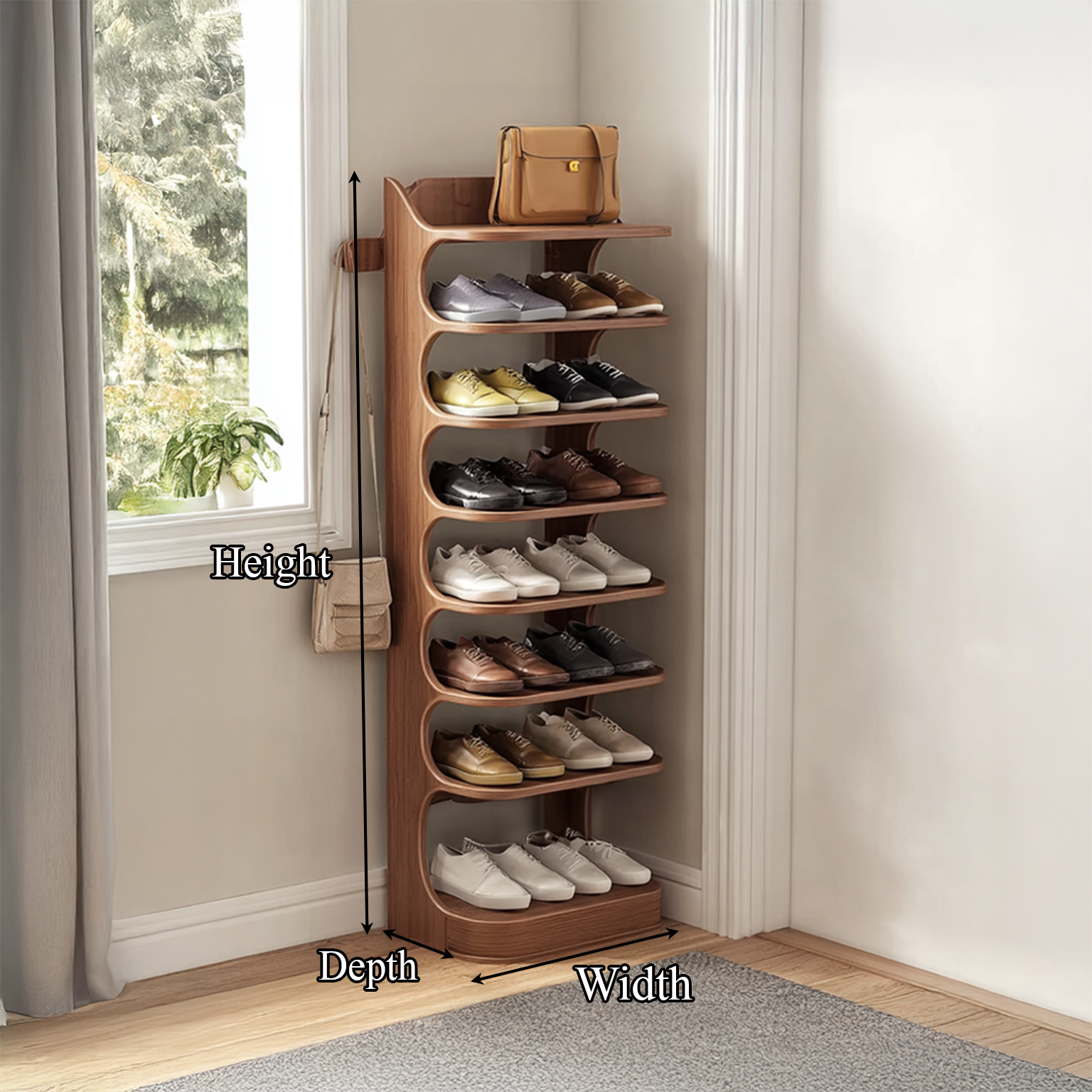 Custom Shoe Rack Solid Wood Decor Home Gift