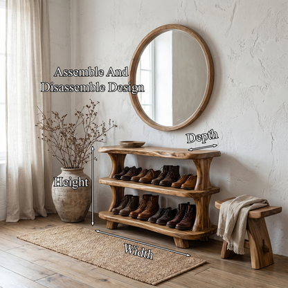 Modern Shoe Rack Sculptural Storage Design For Entryway