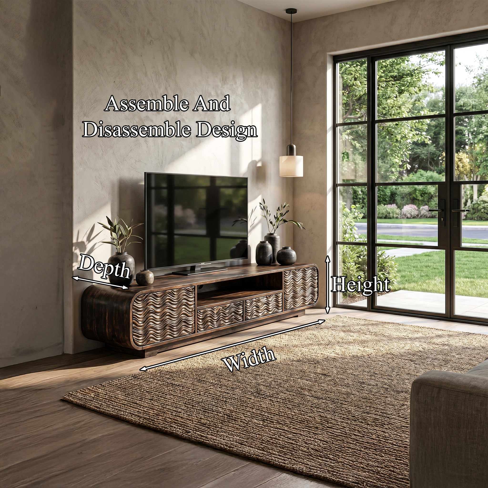 Modern Entertainment Center Organic Architectural Form For Living Room