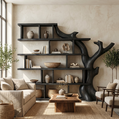 Organic Tree Bookshelf For Living Room And Home Library