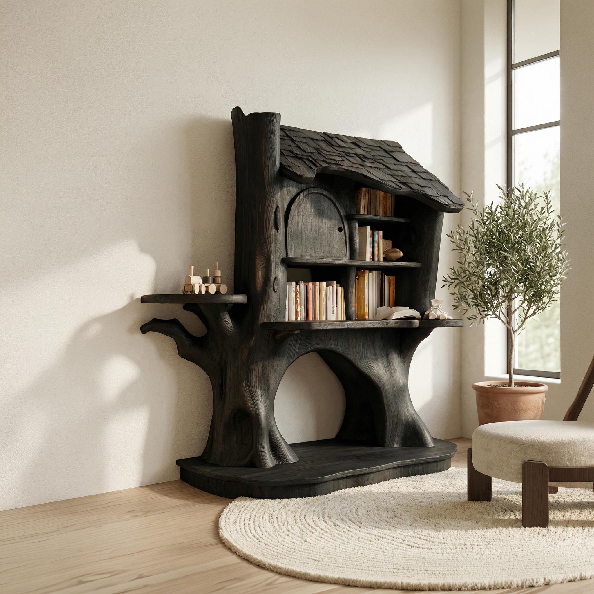 Nursery Decorative House Bookshelf For Kids Room And Bedroom