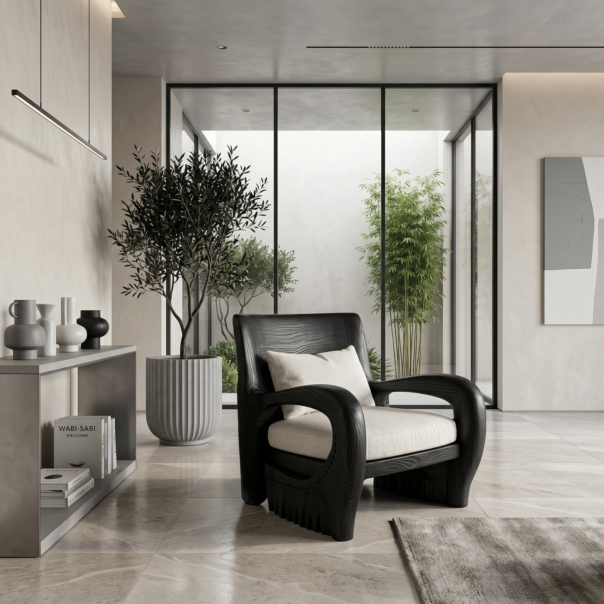Rustic Organic Lounge Chair For Living Room