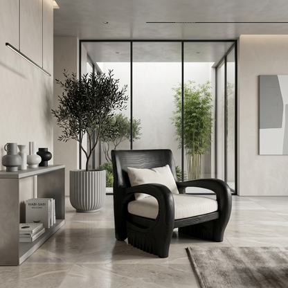 Rustic Organic Lounge Chair For Living Room