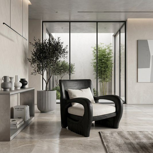 Rustic Organic Lounge Chair For Living Room