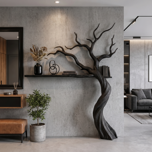 Modern Tree Bookshelf With Artistic Branch Form For Living Room