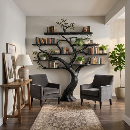 Organic Modern Large Tree Bookshelf For Home