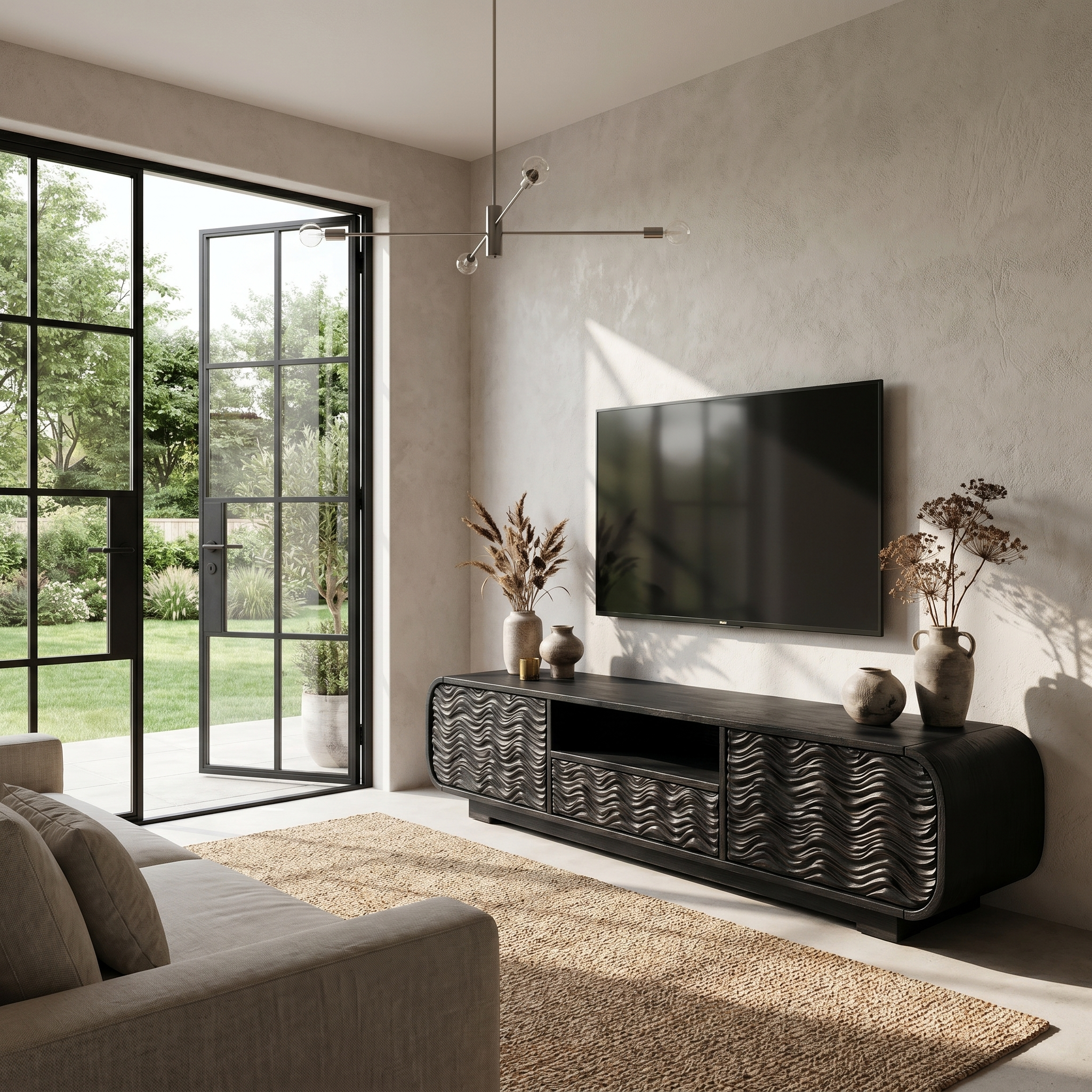 Modern Entertainment Center Organic Architectural Form For Living Room