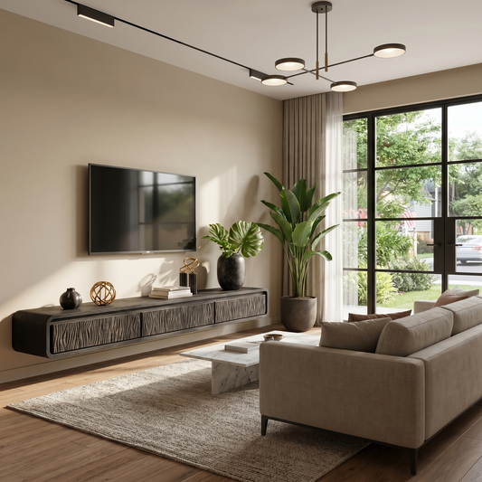 Organic Modern Wall Mounted TV Cabinet Living Room