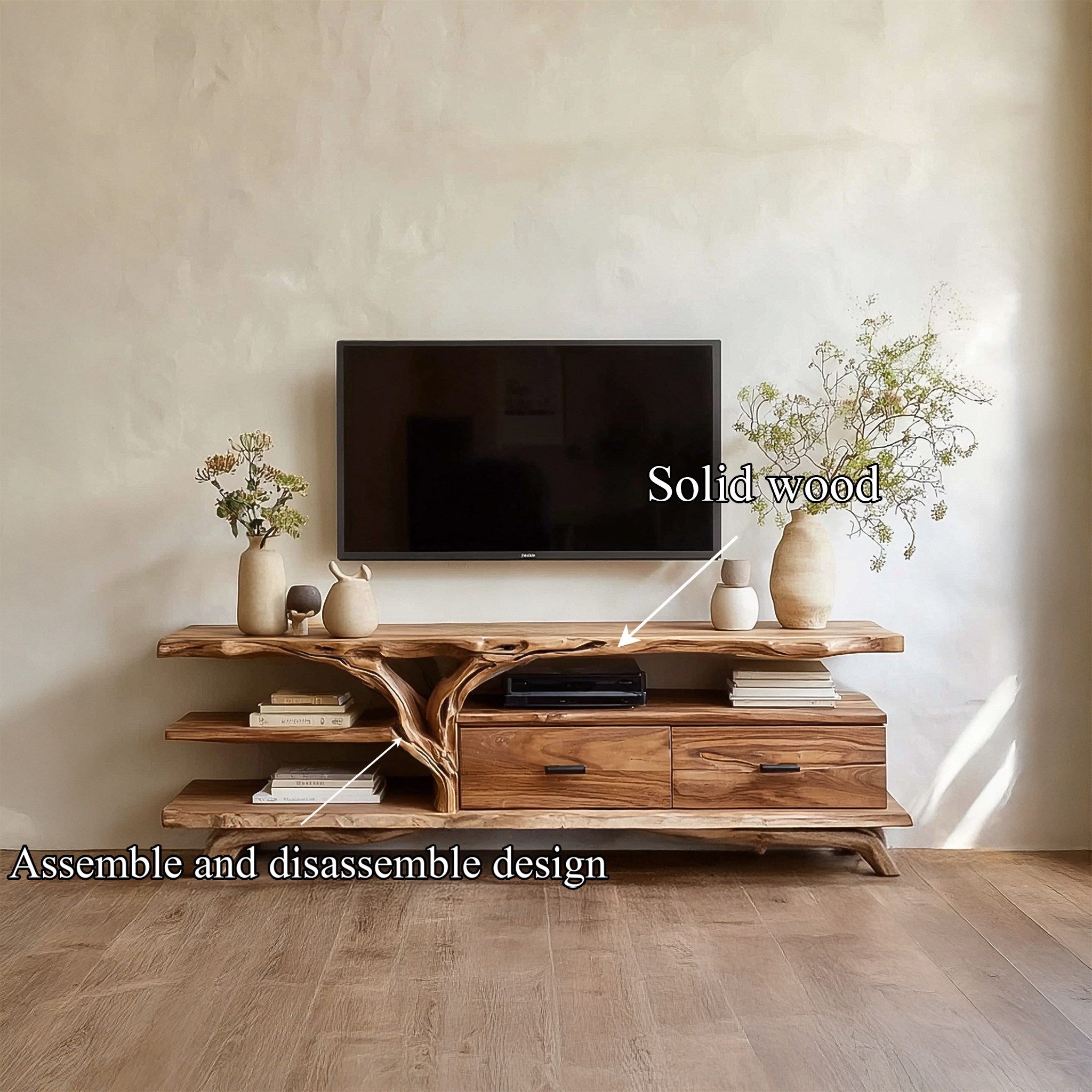 Rustic TV Storage Console For Living Room And Media Space