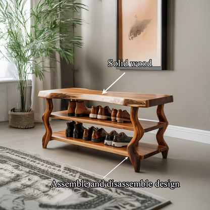 Artisan Rustic Shoe Bench Hallway And Living Room