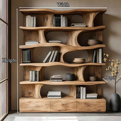 Modern Bookshelf Wall Storage Living Room