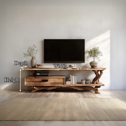 Rustic Live Edge TV Cabinet Living Room