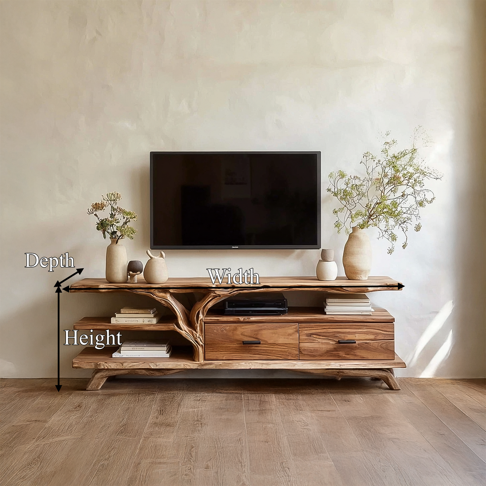 Rustic TV Storage Console For Living Room And Media Space