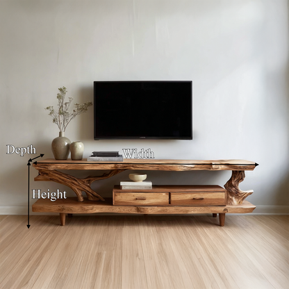 Rustic TV Console Table For Living Room And Interior Design