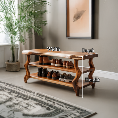 Artisan Rustic Shoe Bench Hallway And Living Room
