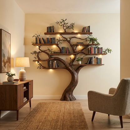 Organic Modern Large Tree Bookshelf For Home