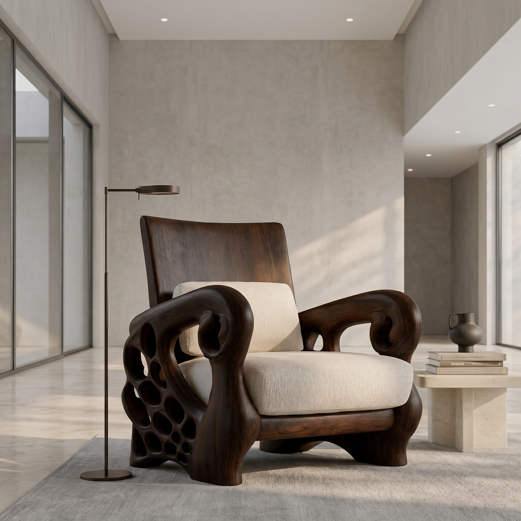 Nature Inspired Lounge Chair For Living Room And Reading Nook