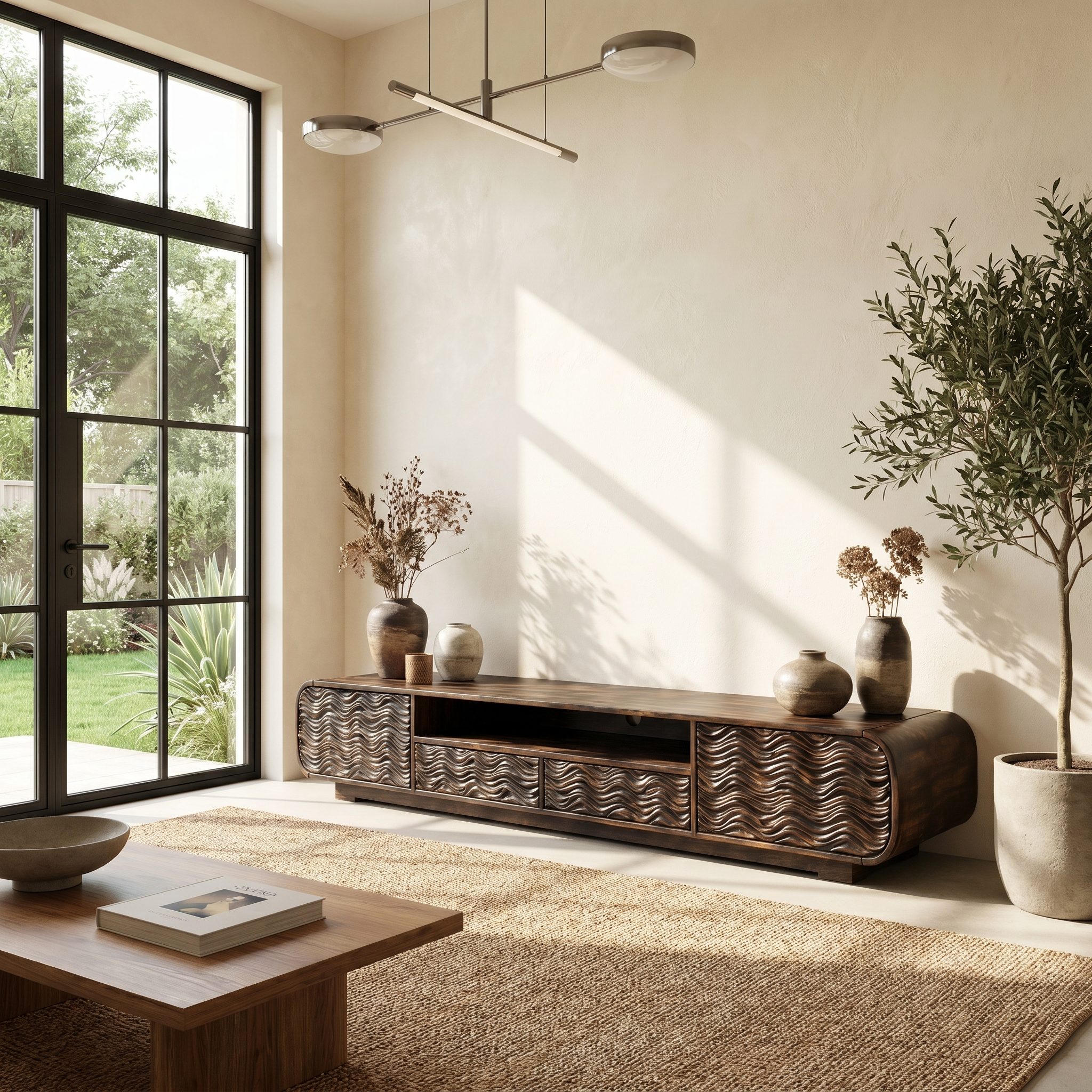 Modern Entertainment Center Organic Architectural Form For Living Room