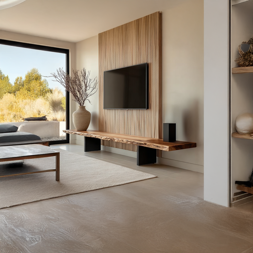 Rustic Console Table Natural Wood Accent Living Room Focal Point