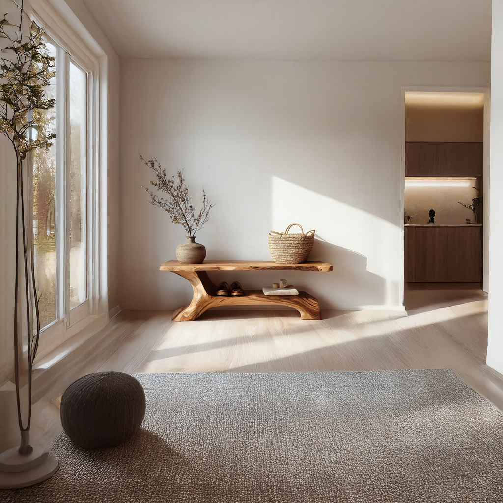 Rustic Shoe Bench Hallway Living Room Entryway
