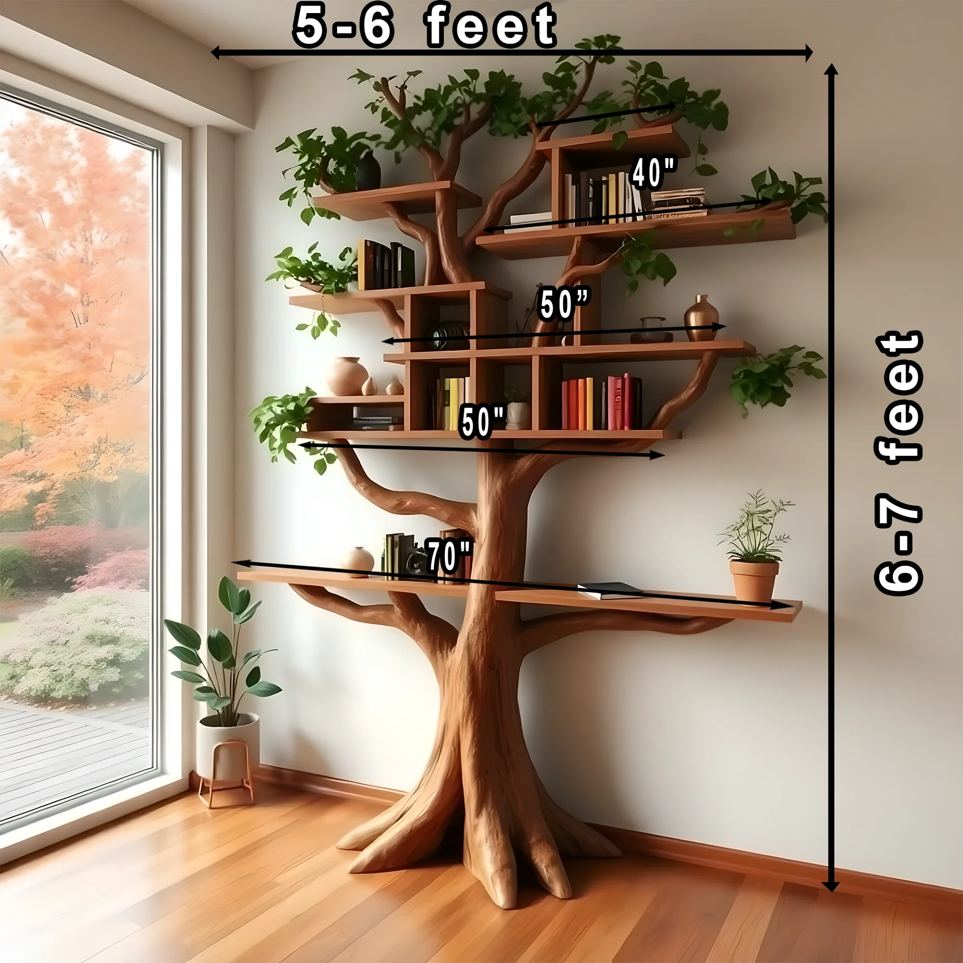 Old Driftwood Bookshelf