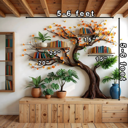 Unique Tree Branch Bookshelf