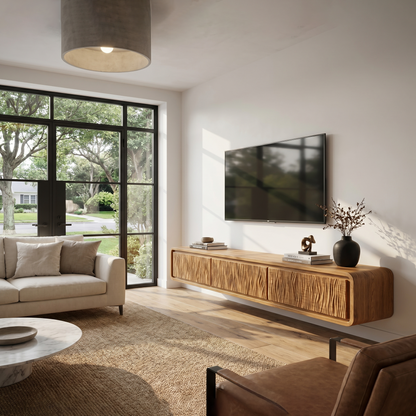 Organic Modern Wall Mounted TV Cabinet Living Room