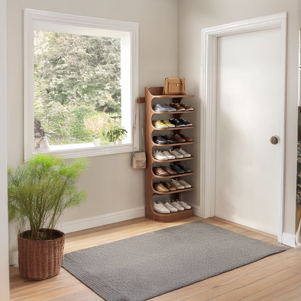 Custom Shoe Rack Solid Wood Decor Home Gift
