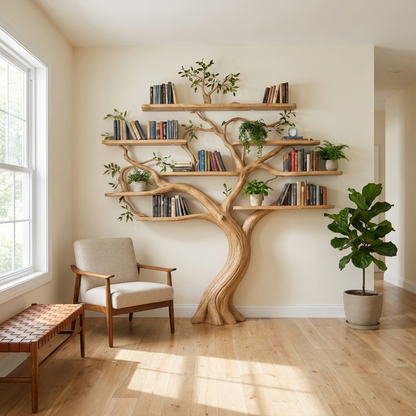 Organic Modern Large Tree Bookshelf For Home