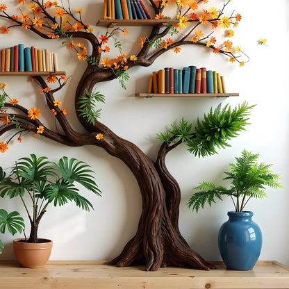 Unique Tree Branch Bookshelf