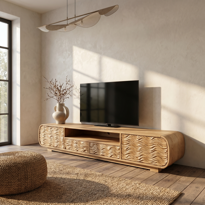Modern Entertainment Center Organic Architectural Form For Living Room