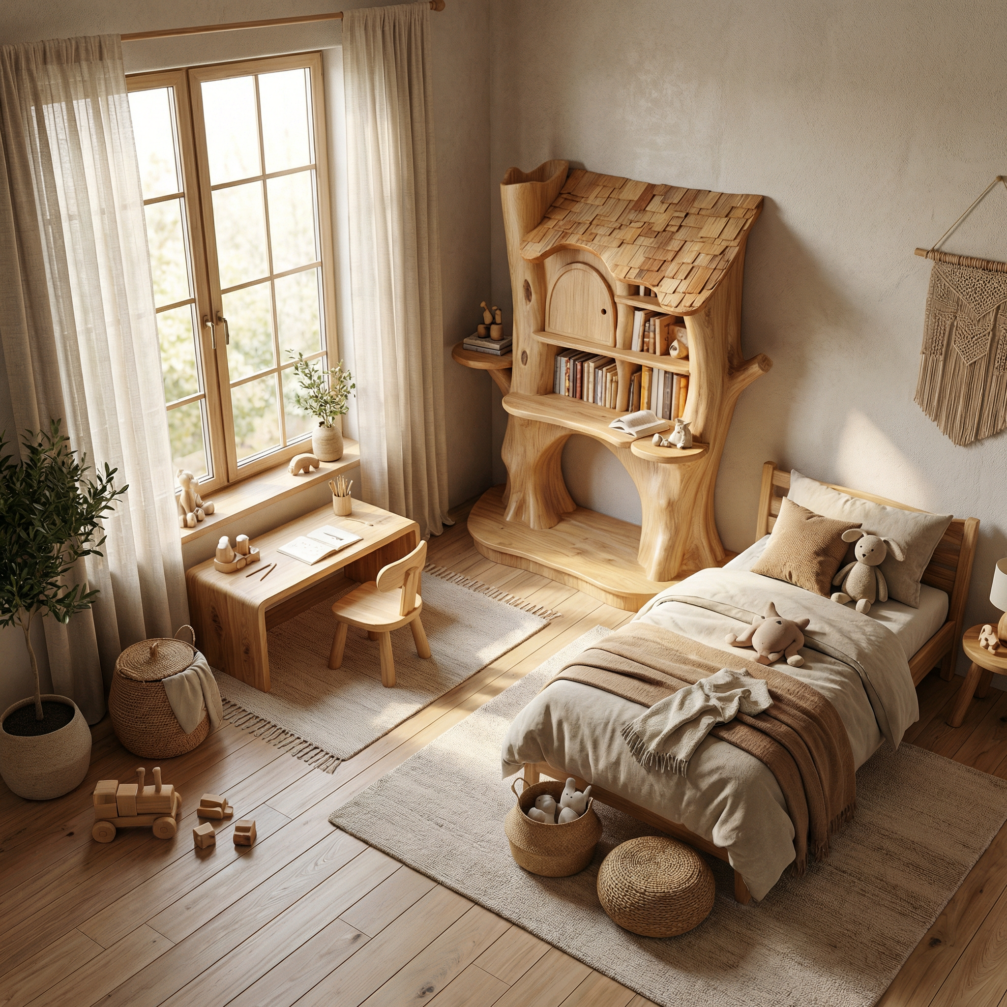 Nursery Decorative House Bookshelf For Kids Room And Bedroom