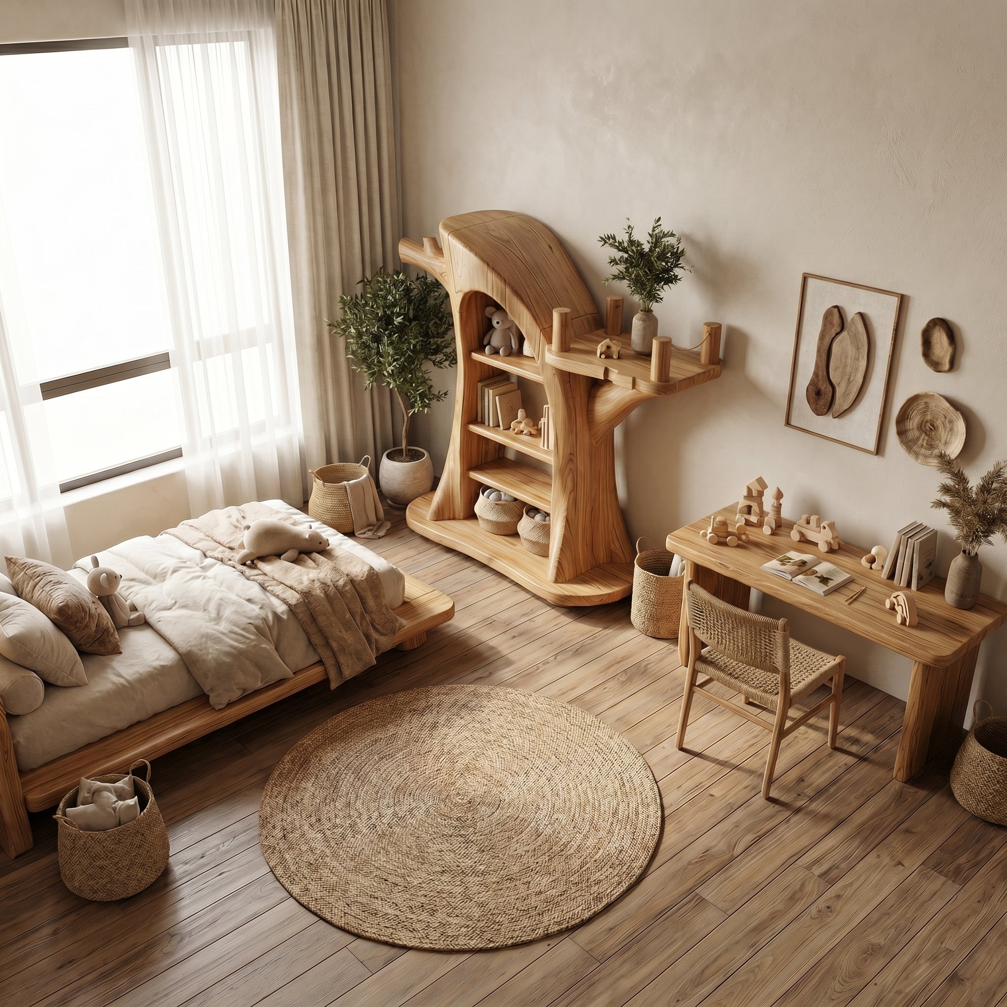 Montessori Tree Bookshelf For Kids Room And Playroom