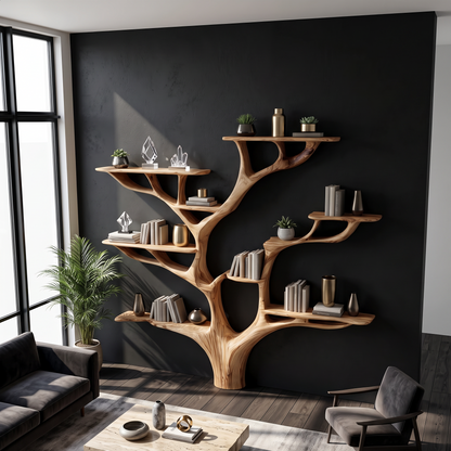 Rustic Tree Bookshelf Nursery Living
