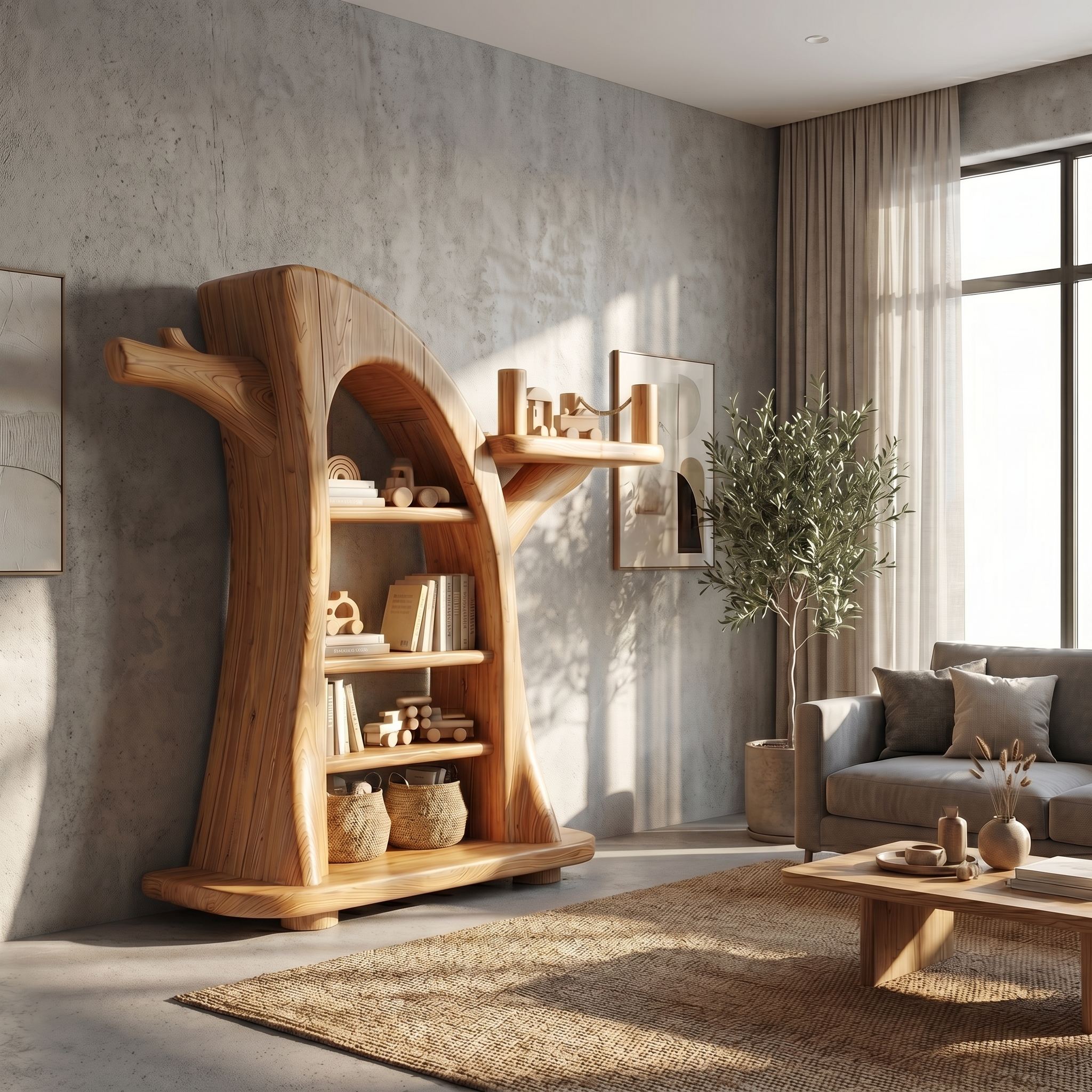 Montessori Tree Bookshelf For Kids Room And Playroom