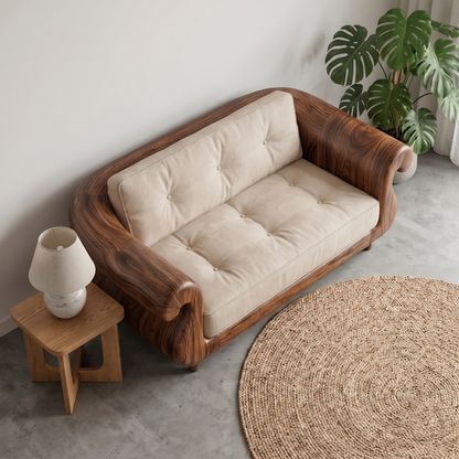 Handcrafted Armchair Nature Inspired Artistic Design For Living Room