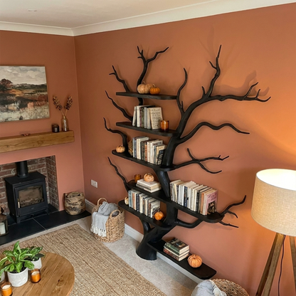 Mid Century Tree Wall Shelf Christmas Living Room