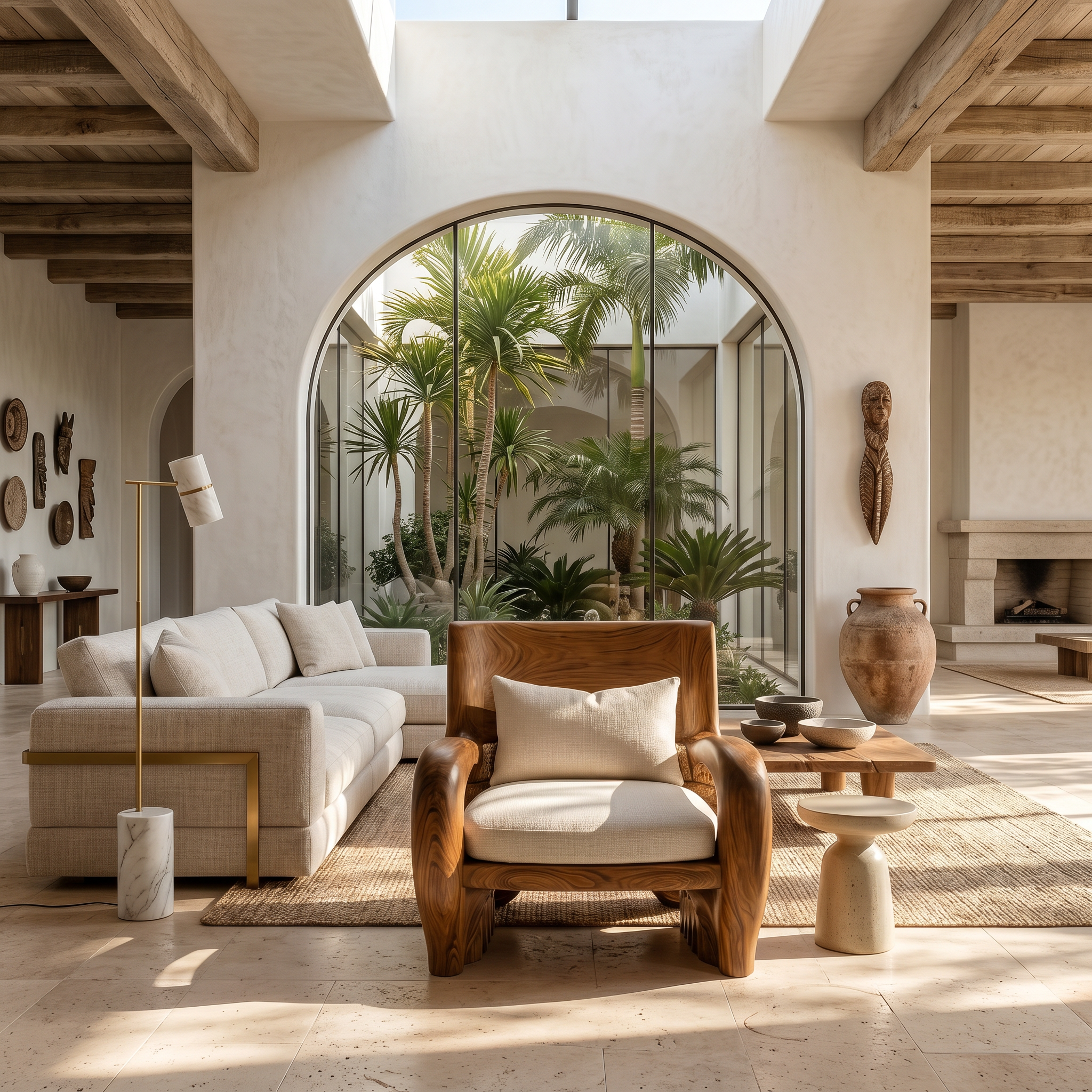 Rustic Organic Lounge Chair For Living Room