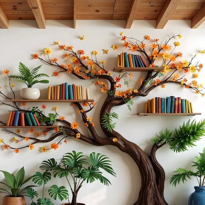 Unique Tree Branch Bookshelf