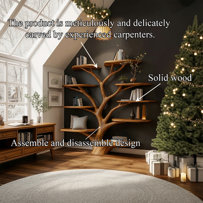 Rustic Christmas Tree Shelf Living Room Holiday Display