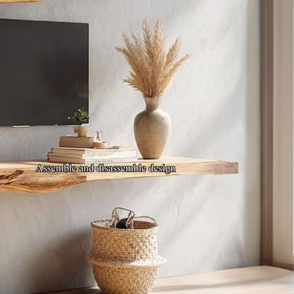 Rustic Tree TV Console Living Room Bedroom Wall Display