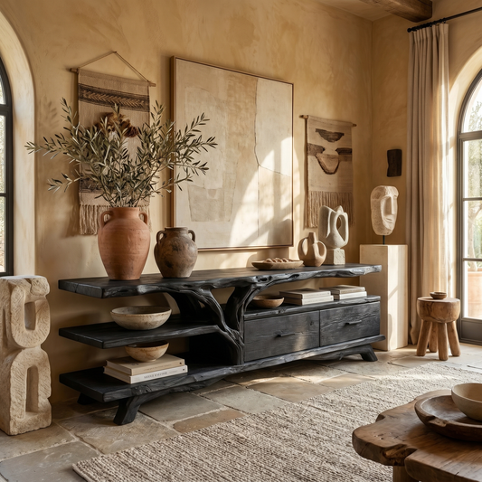 Rustic TV Storage Console For Living Room And Media Space