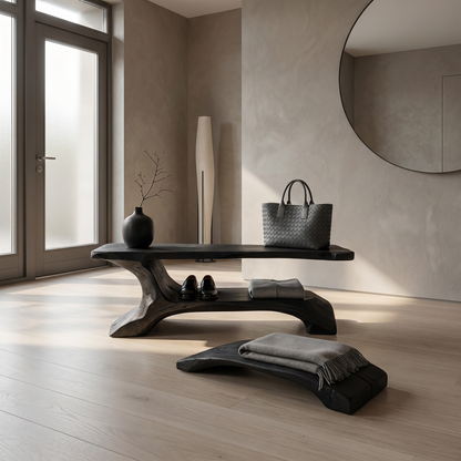 Rustic Shoe Bench Hallway Living Room Entryway