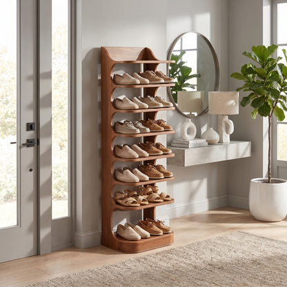 Custom Shoe Rack Solid Wood Decor Home Gift