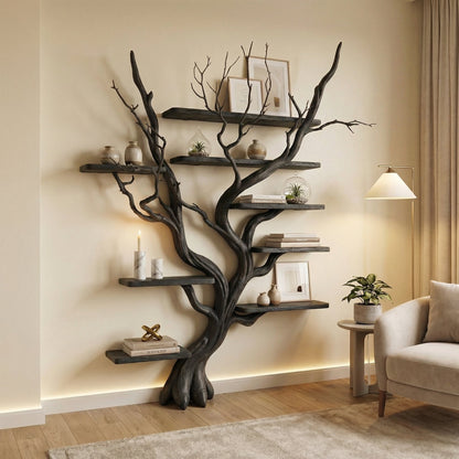 Tree Bookshelf Driftwood Branch Floating Bookshelf