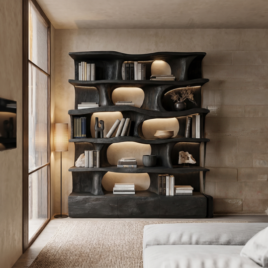 Modern Bookshelf Wall Storage Living Room