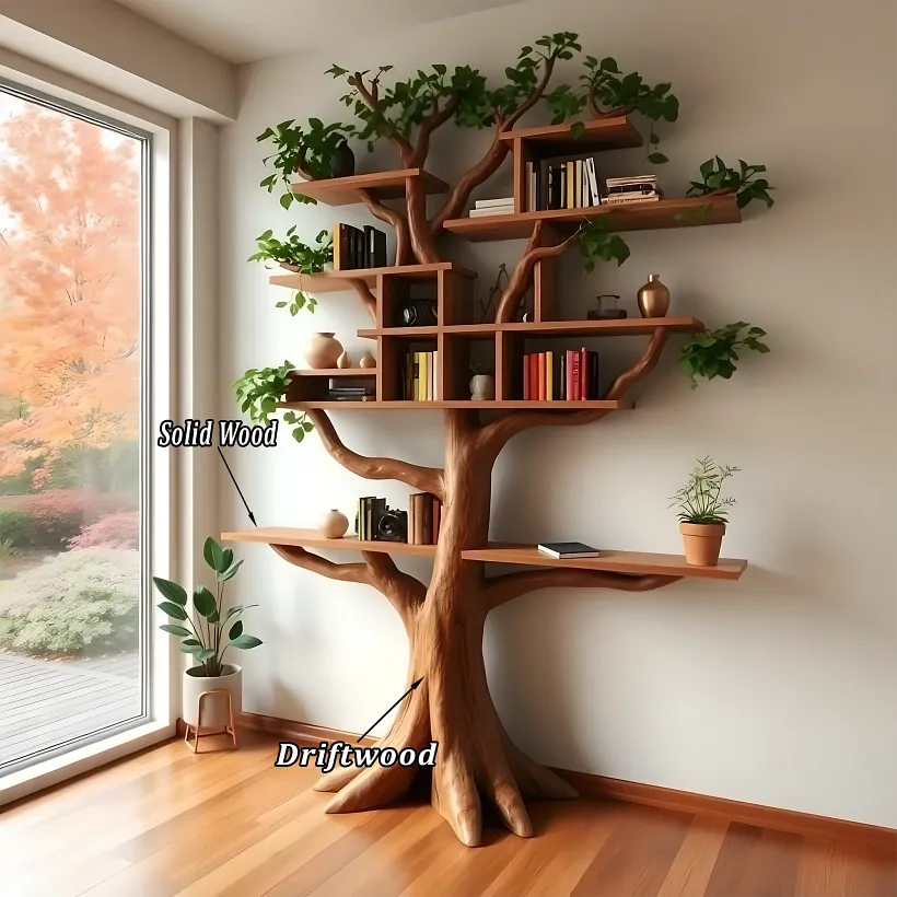 Old Driftwood Bookshelf